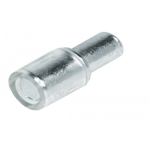 Metal Pin Shelf Support with Clear Plastic (5mm)